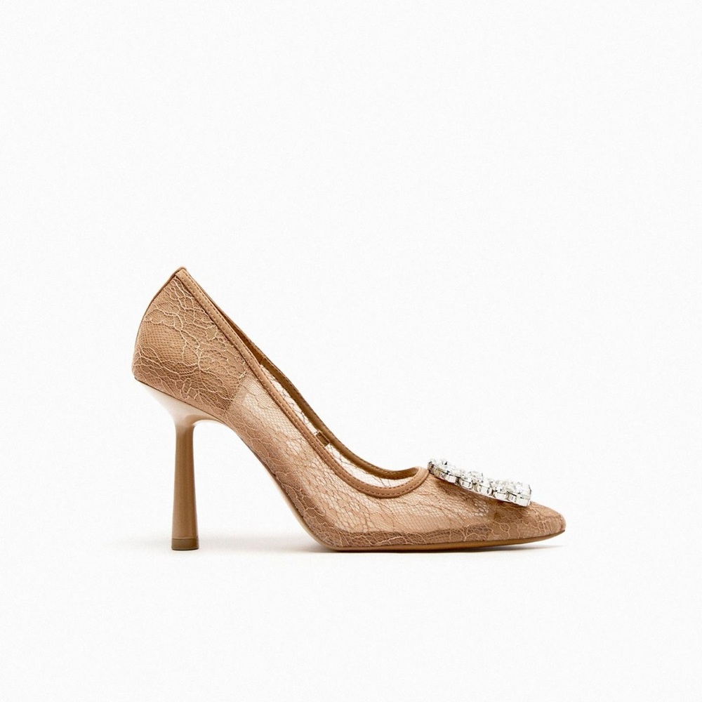 Zara Lace High Heel Shoes